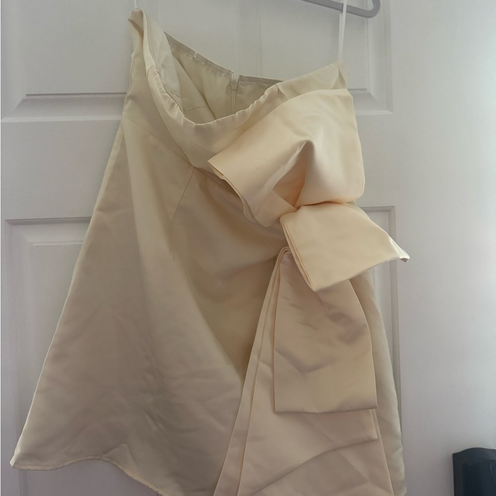Hello Molly Cream Bow-Detail Mini Dress